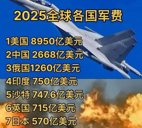 智库报告：2025年全球军费支出增长2.9%达2.89万亿